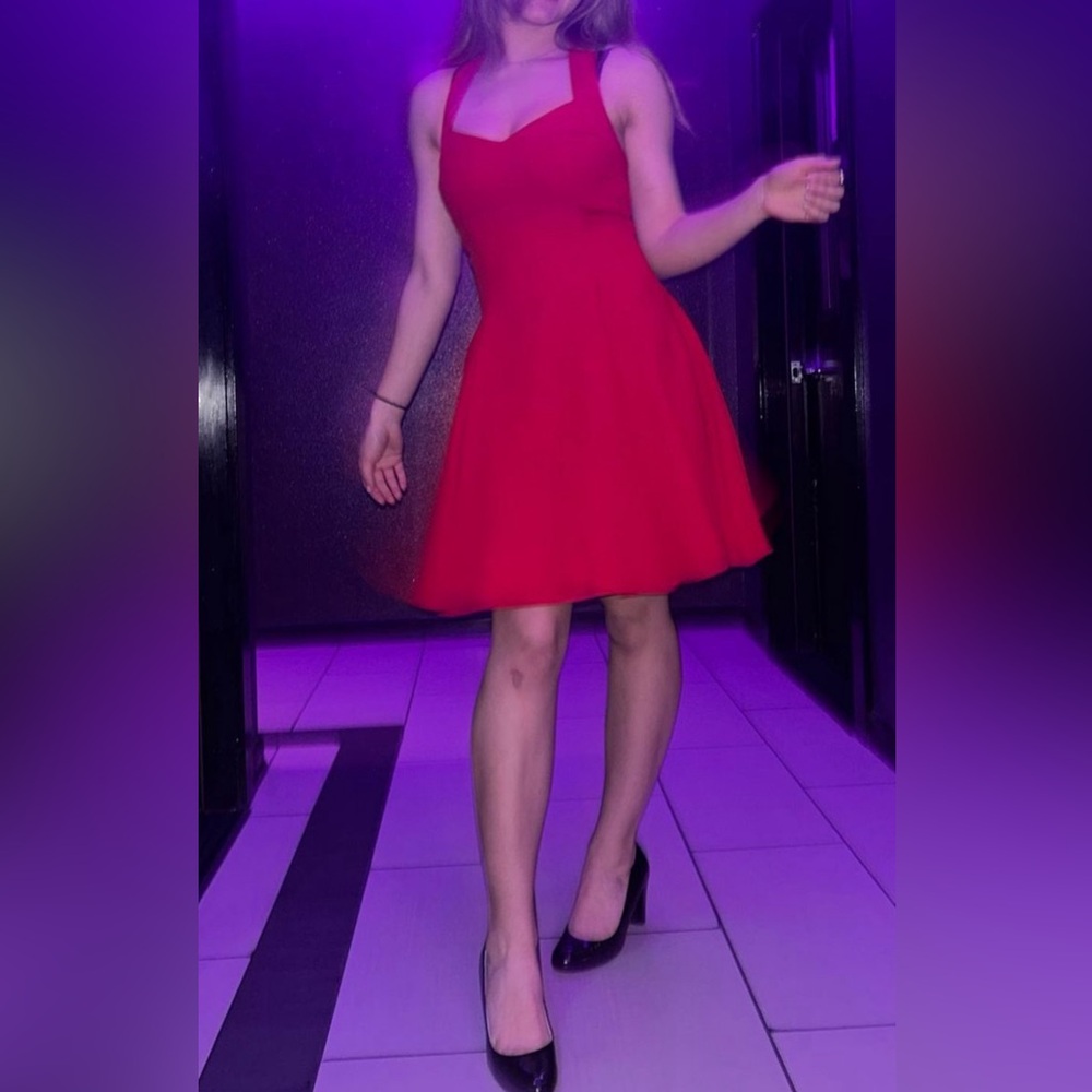 Vintage Red Bell dress with sweetheart Neckline